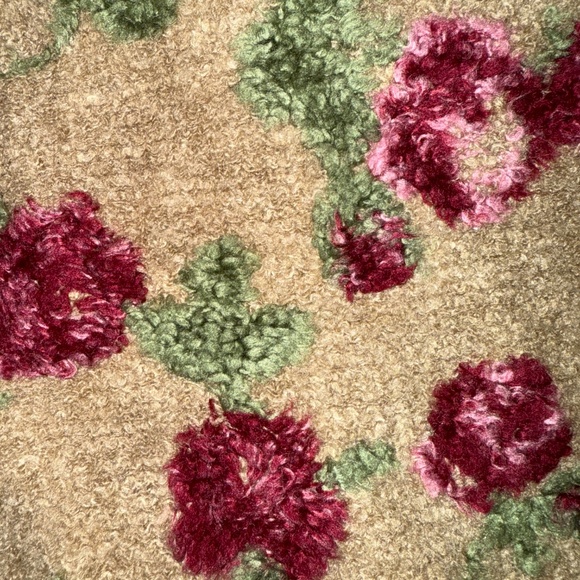 LL Bean Chenille Floral Shacket Shirt M - Picture 4 of 4